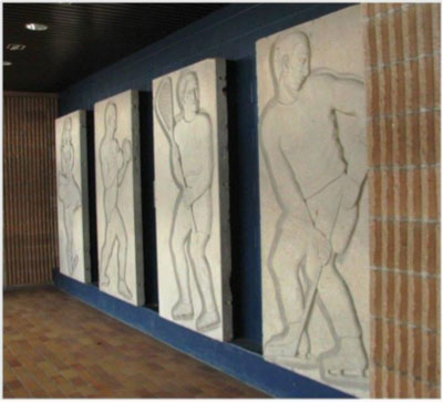 Colisée de Québec : Les 4 murales de béton préservées
