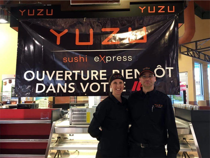 Comptoir de Yuzu sushi au IGA Coop Charlesbourg