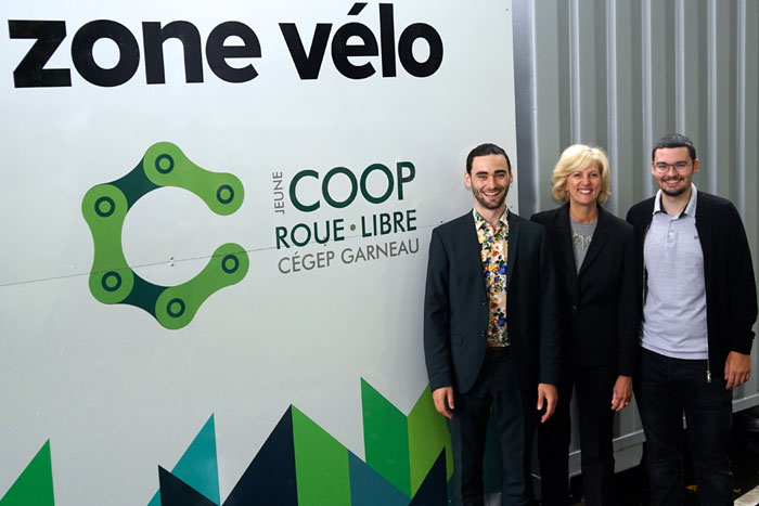 Une zone vélo du Cégep Garneau