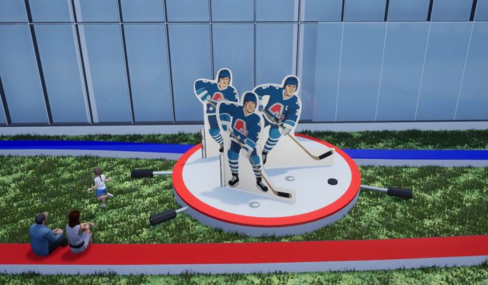L'oeuvre en hommage aux frères Stastny