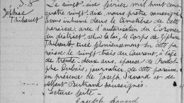 Acte de décès de Zéphise Thibault