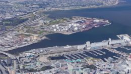 Vue aérienne du littoral est de Québec