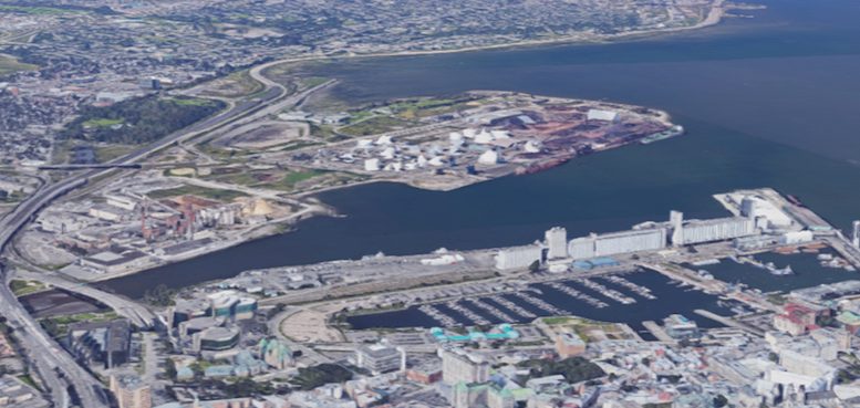 Vue aérienne du littoral est de Québec