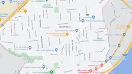 Une carte montrant le quartier du Vieux-Bourg.