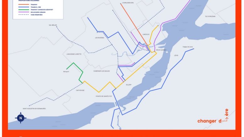 Carte haute résolution du plan solidaire pour Québec.