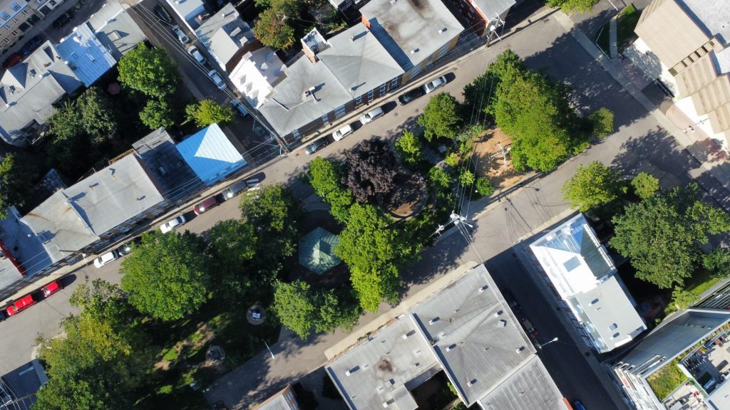 Une vue du secteur du faubourg en Haute-ville de Québec. 