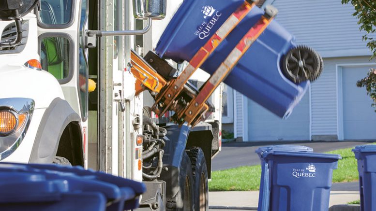 La collecte sélective à Québec. Crédit photo : Ville de Québec.