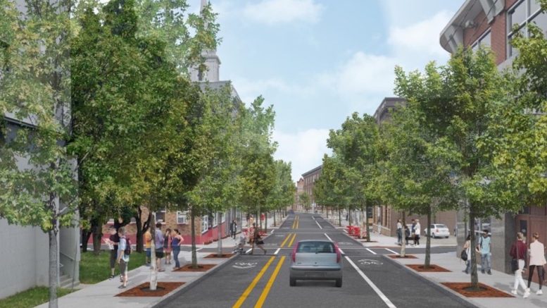 Simulation du réaménagement de la rue Caron