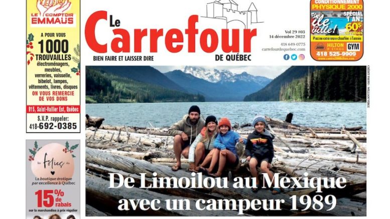 Une du journal Le Carrefour du 14 décembre 2022