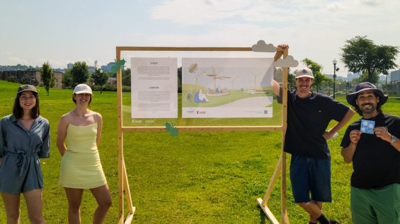 Thomas Brillant-Pelletier, William Robert, Catherine Bédard-Mercier et Laurence Delarosbil ont fondé le collectif Copain Design. (Crédit photo : Félix-Antoine Raymond)
