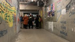Une des marches exploratoires dans le cadre du projet Rues sans peur, dans le secteur de l'Université Laval. (Crédit photo : Rues sans peur, par Accès transports viables)