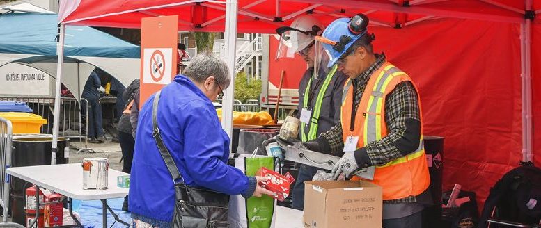 L'écocentre mobile revient à Québec pour huit samedis entre mai et octobre. (Crédit photo : Ville de Québec)