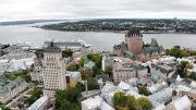Vue du Vieux-Québec par drone.