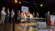 Les 10 candidats du parti Respect Citoyens qui ont été présentés mercredi soir. (Photo: Courtoisie)