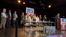 Les 10 candidats du parti Respect Citoyens qui ont été présentés mercredi soir. (Photo: Courtoisie)