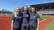 Océane Lambert, Éléonore Deblois et Lucie Anctil de l'équipe Québec 1. (Photo: Xavier Renald)