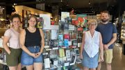 Éléna Laliberté, Véronique, Céline et Raphael de la librairie La Liberté. (Photo: Xavier Renald)
