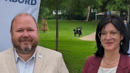 Claude Villeneuve et sa colistière Hélène Guillemette. (Photo: Courtoisie)