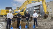 Adam Veilleux, Marc-Antoine Veilleux, Francis Pelletier et François Faucher sont les promoteurs de ce projet. (Photo: agence m)