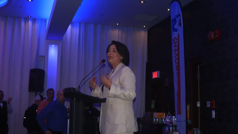 Mélanie Sauvé lors de la soirée électorale le 2 novembre dernier (Crédit photo: Louis-Alexandre Parent)