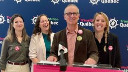 Micha Horswill, Jackie Smith, Martial Van Neste et Marjorie Champagne. (Crédit photo: Transition Québec)