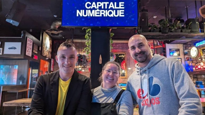 Jean-Philippe Bonneau, Carole-Ann Labrie et Jonathan Parent, cofondateur de Capitale numérique (crédit photo: Capitale numérique)