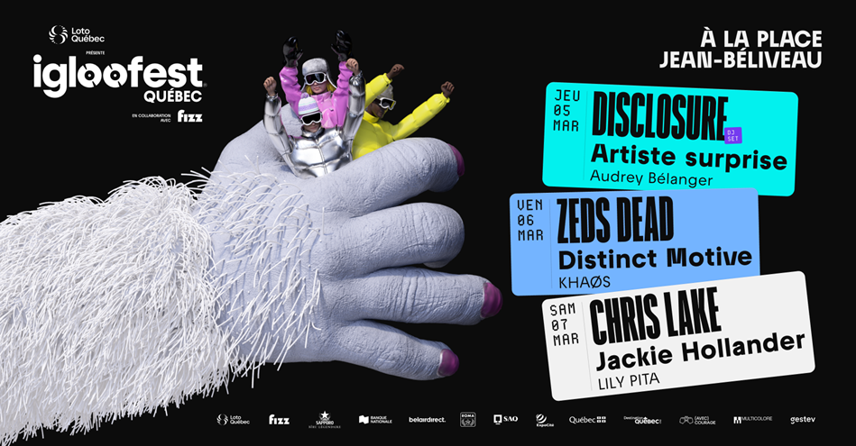 La programmation de l'Igloofest 2026. (Image: Gestev et Multicolore)
