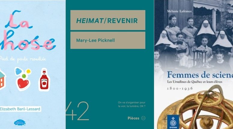 Trois œuvres parmi les lauréats du prix littéraire 2026. (Image: Ville de Québec)