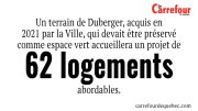 Un terrain de Duberger, acquis en 2021 par la Ville, qui devait être préservé comme espace vert accueillera un projet de 62 logements abordabl.