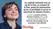 La première ministre Christine Fréchette avait choisi l’hôtel de ville de Québec pour sa première visite officielle