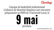 Il y aura du basketball professionnel à Québec, ce printemps.