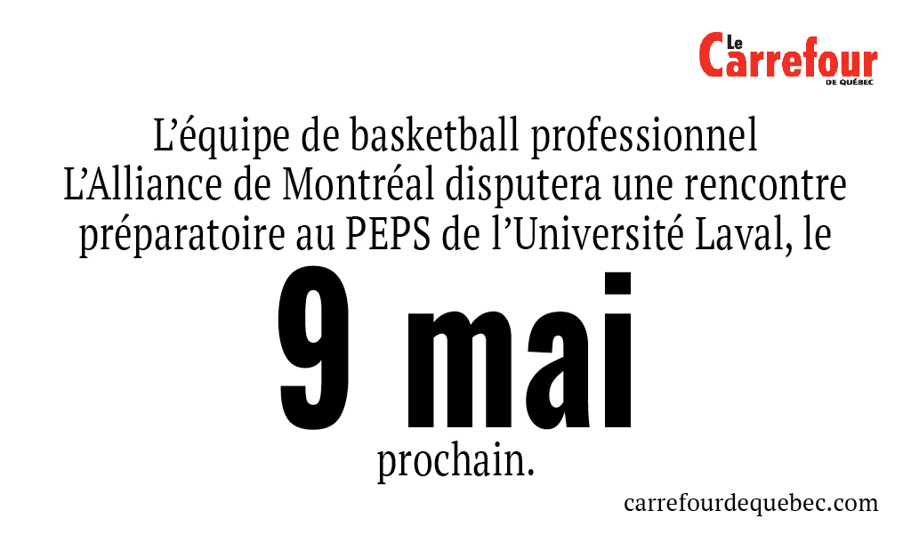Alliance de Montréal Basketball Pre-season Game at Université Laval’s PEPS on May 9