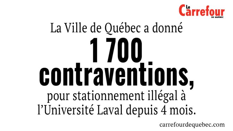 La ville distribue donc une moyenne de 15 contraventions par jour sur le campus.