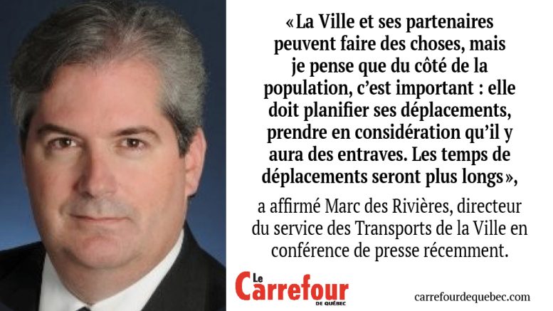 Marc des Rivières est le directeur du service des Transports de la Ville de Québec.