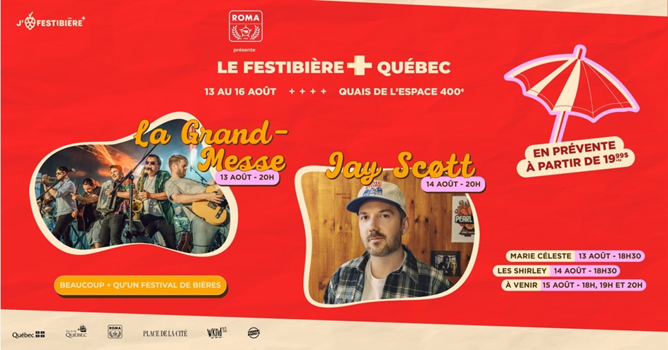 La programmation de la 15e édition du Festibière de Québec. (image: Comm'Julie)