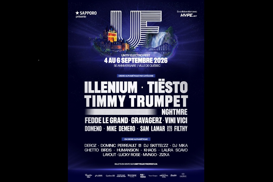 La programmation du Unity Electro Fest 2026. (Image: Comm'Julie)  