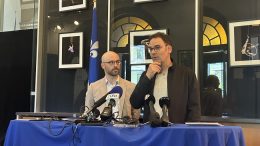 Sol Zanetti et Étienne Grandmont lors du lancement de RepAir. (Photo : Xavier Renald)