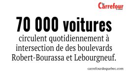 -70 000 voitures circulent quotidiennement à intersection de des boulevards Robert-Bourassa et Lebourgneuf.
