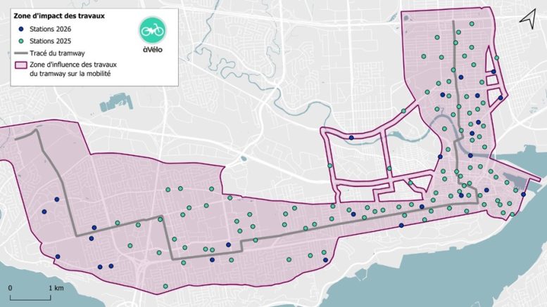 De nouvelles stations àVélo on été installées dans les quartiers stratégiques de la ville. (Image: Ville de Québec)