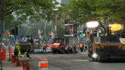 Ces travaux de pavage ont été réalisé de nuit dans le secteur très urbain de la 3e avenue.