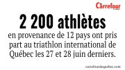 2200 athlètes en provenance de 12 pays ont pris part au triathlon international de Québec.