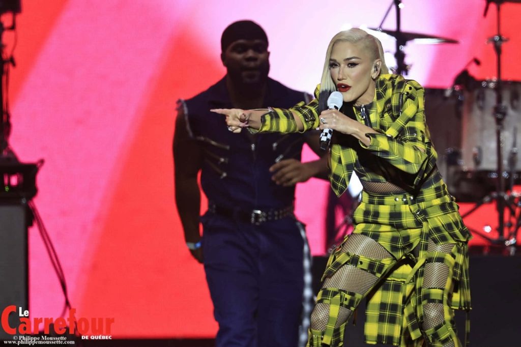Gwen Stefani en prestation sur les Plaines d'Abraham jeudi soir. (Photo: Philippe Moussette)