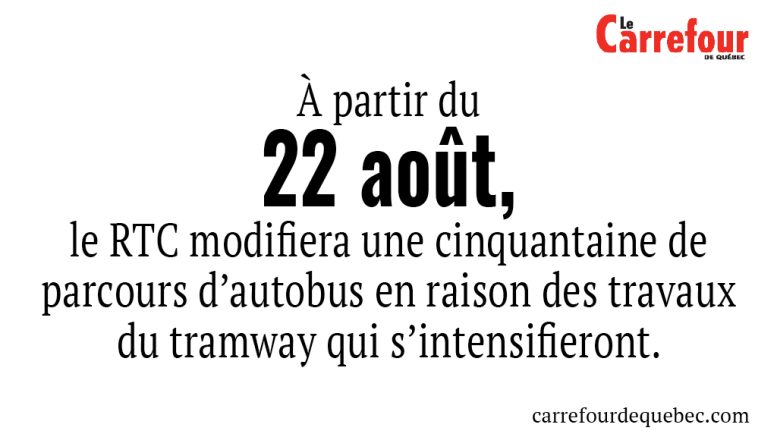 À partir du 22 août, le RTC modifiera une cinquantaine de parcours en raison des travaux du tramway.