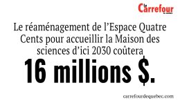 réaménagement de l’Espace Quatre Cents pour accueillir la Maison des sciences d’ici 2030