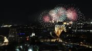 Les Grands Feux Loto-Québec ont débuté ce mardi 4 août sous le thème du rock'n'roll. (Photo: Philippe Moussette)