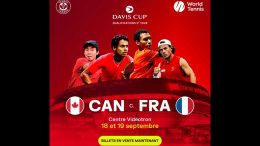 Cinq matchs de qualifications entre le Canada et la France seront présentés au Centre Vidéotron les 18 et 19 septembre prochain. (Image: Tennis Canada)