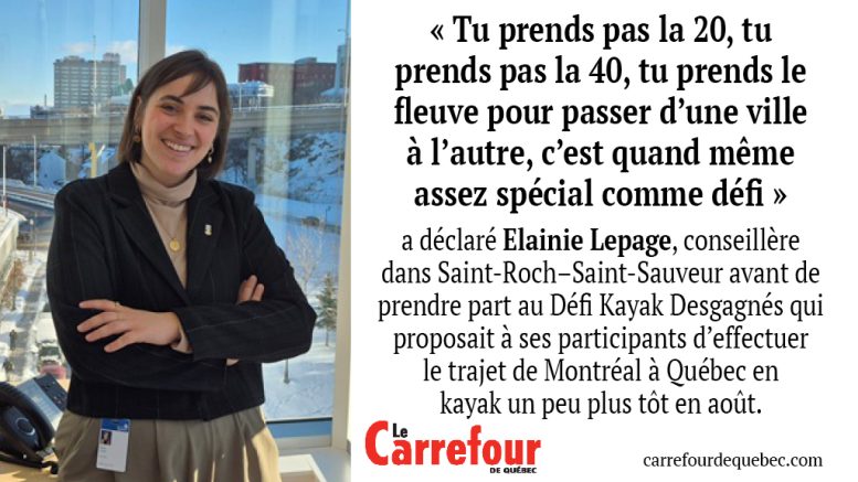 Elainie Lepage, a pris part au Défi Kayak Desgagnés.