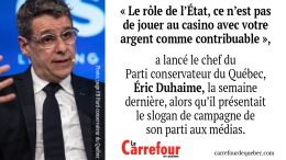 Éric Duhaime a dévoilé un résumé du programme, qui sera décliné durant la campagne électorale.
