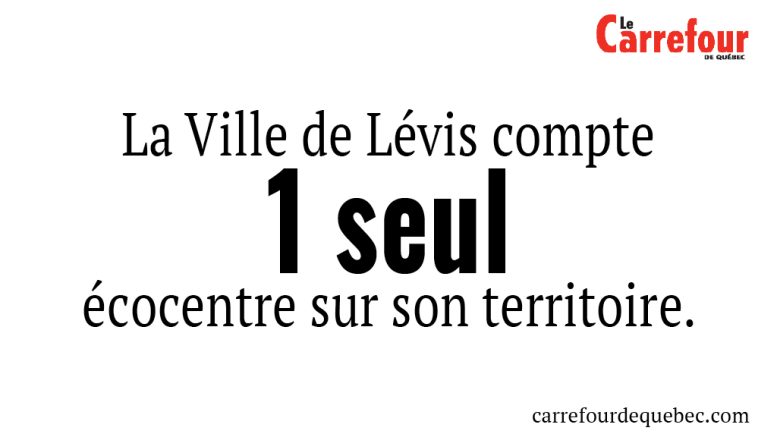 Le seul écocentre de la Rive-Sud est à Saint-David.