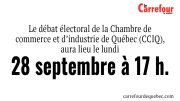 ébat électoral de la Chambre de commerce et d’industrie de Québec (CCIQ)